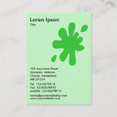 Big Blot - Frühlinggrün auf blass grünem CCFFCC Visitenkarte (Rückseite)