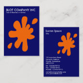 Big Blot - Orange auf Dunkelblau 000066 Visitenkarte (Vorne/Hinten)