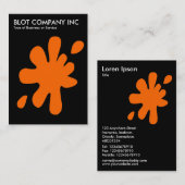 Big Blot - Orange auf schwarz Visitenkarte (Vorne/Hinten)