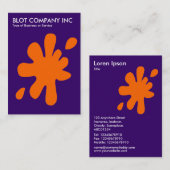 Big Blot - Orange on Deep Lila 330066 Visitenkarte (Vorne/Hinten)