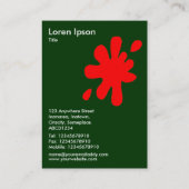 Big Blot - Rot auf Dunkelgrün 003300 Visitenkarte (Rückseite)