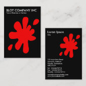 Big Blot - Rot auf schwarz Visitenkarte (Vorne/Hinten)