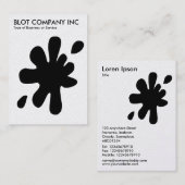 Big Blot - Schwarz auf Weiß (Goldkarte) Visitenkarte (Vorne/Hinten)