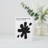 Big Blot - Schwarz auf Weiß (Goldkarte) Visitenkarte (Stehend Vorderseite)