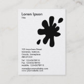 Big Blot - Schwarz auf Weiß (Goldkarte) Visitenkarte (Rückseite)