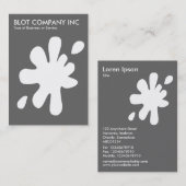 Big Blot - Weiß auf Grau 66666 Visitenkarte (Vorne/Hinten)