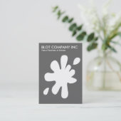 Big Blot - Weiß auf Grau 66666 Visitenkarte (Stehend Vorderseite)