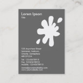 Big Blot - Weiß auf Grau 66666 Visitenkarte (Rückseite)