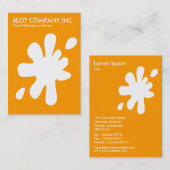 Big Blot - Weiß auf Orange FF900 Visitenkarte (Vorne/Hinten)