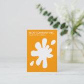 Big Blot - Weiß auf Orange FF900 Visitenkarte (Stehend Vorderseite)