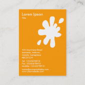 Big Blot - Weiß auf Orange FF900 Visitenkarte (Rückseite)