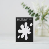Big Blot - Weiß auf Schwarz (Platinkarte) Visitenkarte (Stehend Vorderseite)