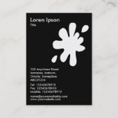 Big Blot - Weiß auf Schwarz (Platinkarte) Visitenkarte (Rückseite)