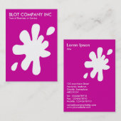 Big Blot - White on Deep Magenta CC0099 Visitenkarte (Vorne/Hinten)