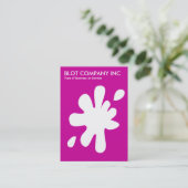 Big Blot - White on Deep Magenta CC0099 Visitenkarte (Stehend Vorderseite)