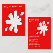 Big Blot - White on Red FF000 Visitenkarte (Vorne/Hinten)