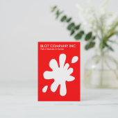 Big Blot - White on Red FF000 Visitenkarte (Stehend Vorderseite)