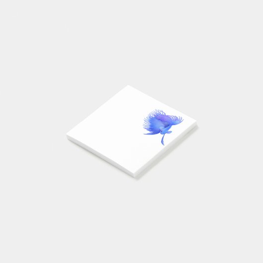 Big Blue Betta Kämpfen Fisch Post Notizen (angewinkelt)