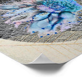 "Big Blue Bird" 8" x 8 "Gerahmt und matt Poster (Ecke)