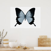 Big Blue & Black Butterfly Poster (Küche)