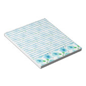 Big Blue Blossoms Aquarellfarben Blume Liniert Notizblock (angewinkelt)