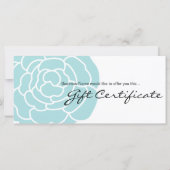 Big Blue Blume - Geschenkgutachten Design 4 (Rückseite)