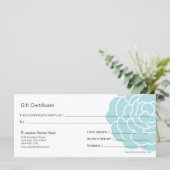 Big Blue Blume - Geschenkgutachten Design 4 (Stehend Vorderseite)