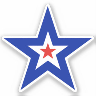 Big Blue Border Patriotic American Kiss Cut Vinyl Aufkleber