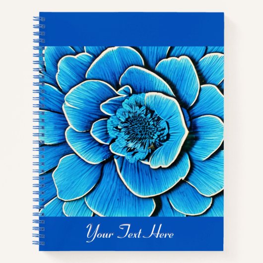 Big Blue Camellia Blossom Journal Notizblock (Vorderseite)