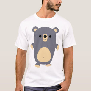 Big Blue Cartoon Bear Children T - Shirt