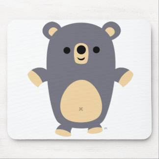 Big Blue Cartoon Bear Mousepad