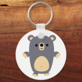 Big Blue Cartoon Bear Schlüsselanhänger (Vorderseite)