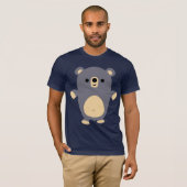 Big Blue Cartoon Bear T - Shirt (Vorne ganz)