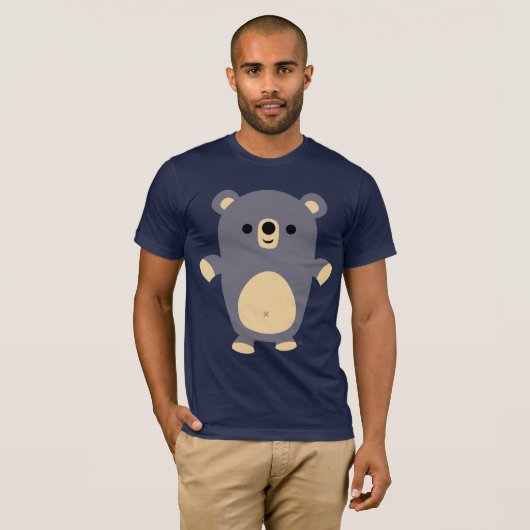 Big Blue Cartoon Bear T - Shirt (Vorne ganz)