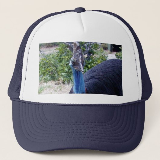 Big Blue Cassowary Bird, Truckerkappe (Vorderseite)