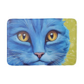 Big Blue Cat. Badematte (Vorderseite)