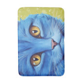 Big Blue Cat. Badematte (Vorderseite Vertikal)