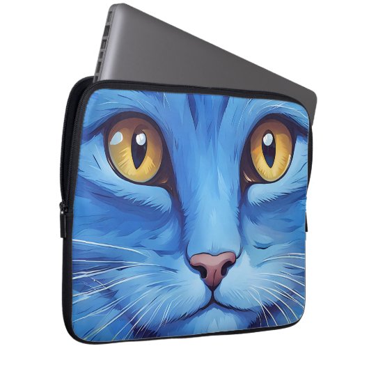 Big Blue Cat Laptopschutzhülle (Vorne Rechts)