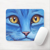 Big Blue Cat Mousepad (Mit Mouse)