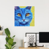 Big Blue Cat. Poster (Heimbüro)