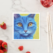 Big Blue Cat. Serviette (Beispiel)