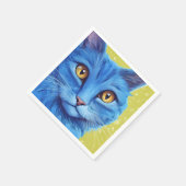 Big Blue Cat. Serviette (Ecke)