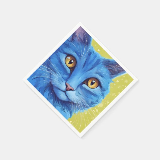 Big Blue Cat. Serviette (Ecke)