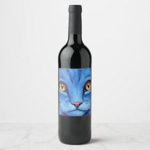 Big Blue Cat Weinetikett