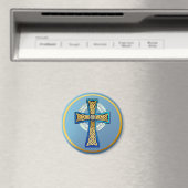 Big Blue Celtic Cross Magnet (In Situ (Geschirrspüler))