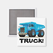 Big Blue Dump Truck Magnet (Vorderseite/Rückseite)