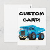 Big Blue Dump Truck Postkarte (Vorne/Hinten)