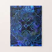 Big Blue Electric Galactic Geometry Poster Puzzle (Vertikal)