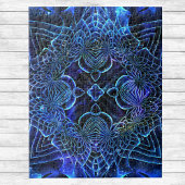 Big Blue Electric Galactic Geometry Poster Puzzle