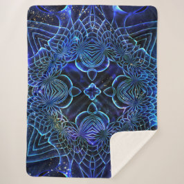 Big Blue Electric Galactic Geometry Sherpadecke
